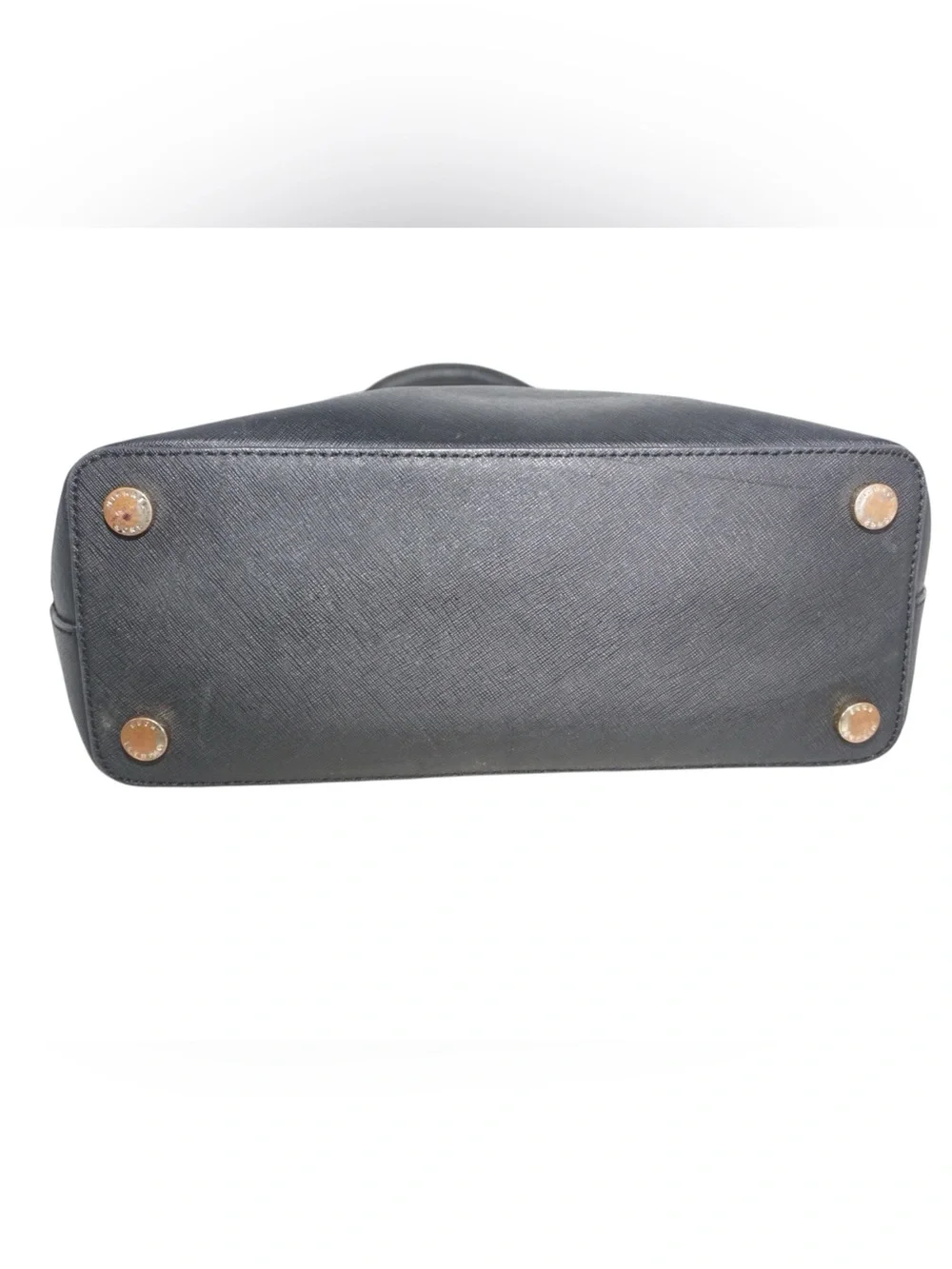 Michael Kors Cindy Black Dome Satchel with Gold Hardware Accents